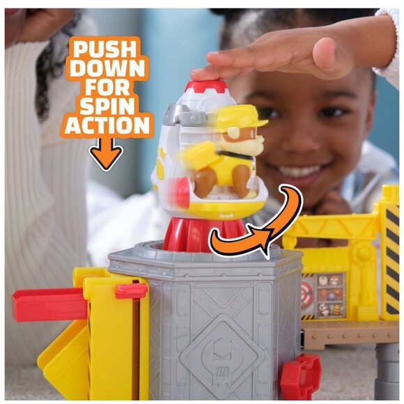 Paw Patrol Rubble & Crew Launch 'n' Spin Spaceship Playset With Rubble Figure - Picture 6 of 8